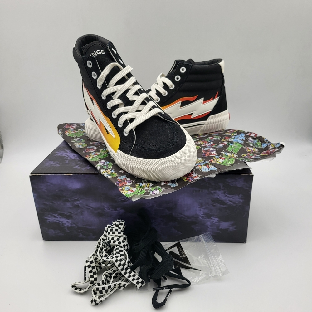 Revenge x Storm Vol. 2 Hi Top Sneakers in Black Flame US 8 NWB
